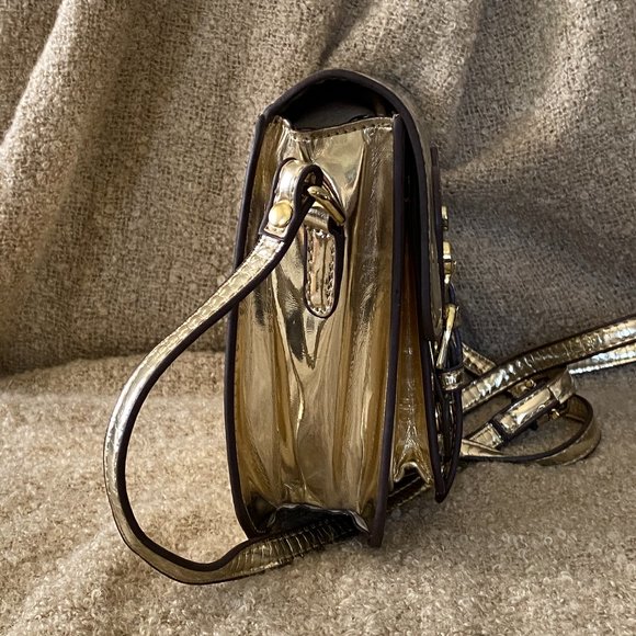 Steven by Steve Madden Light Gold Chrome Crossbody Bag - Picture 3 of 10